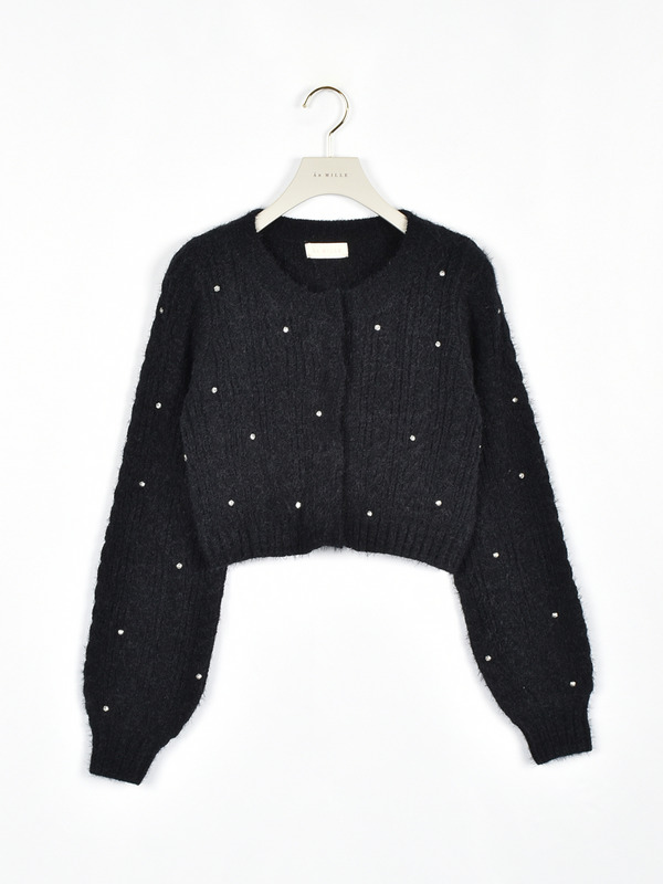 シャギーキラキラカーデ 詳細画像 ブラック 1