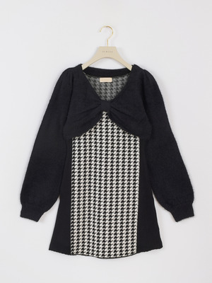 シャギーボレロ千鳥ワンピース