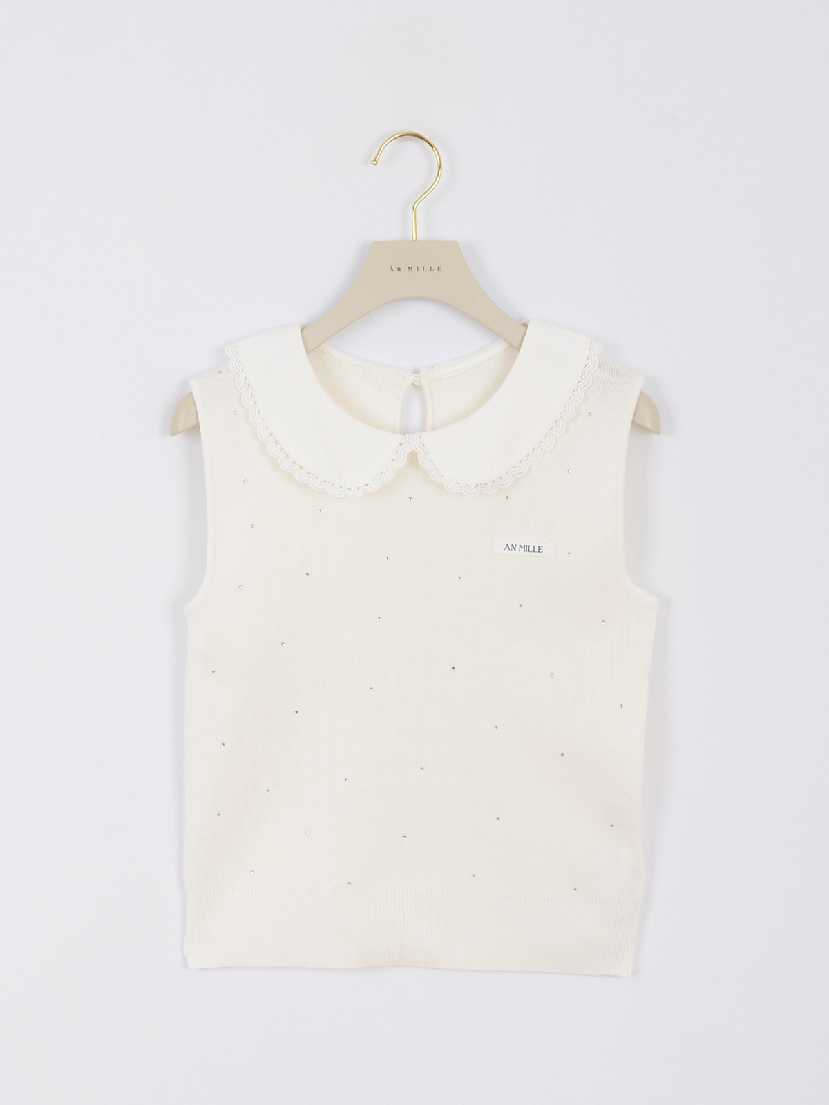 ★美品★ evelyn 大襟ビジューニット ★ evelyn エブリン 大襟ビジューニット - メルカリ