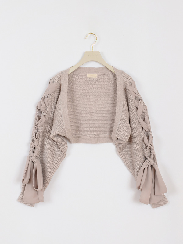 レースアップカーデ 詳細画像 チャコール 16