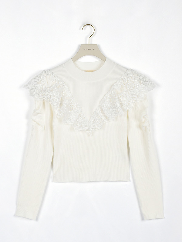 フリルレースニット 詳細画像 ブラック 16