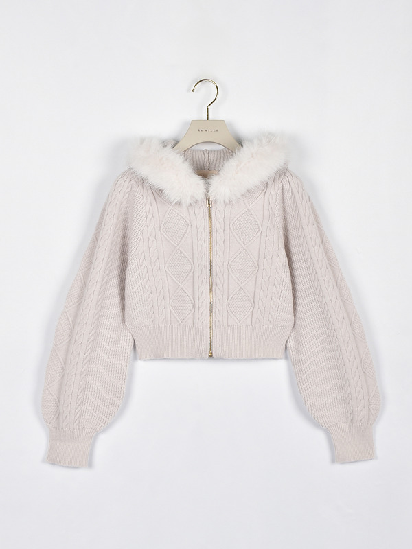 ニットフーディーセットアップ 詳細画像 オフホワイト 11