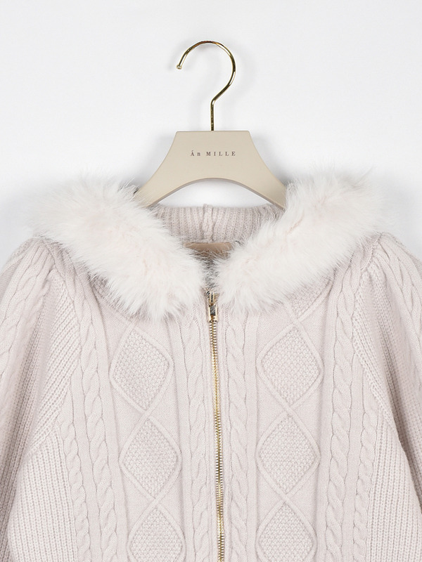 ニットフーディーセットアップ 詳細画像 オフホワイト 11