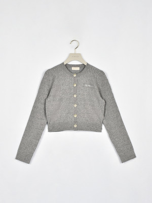 ケーブルゴールドボタンカーデ