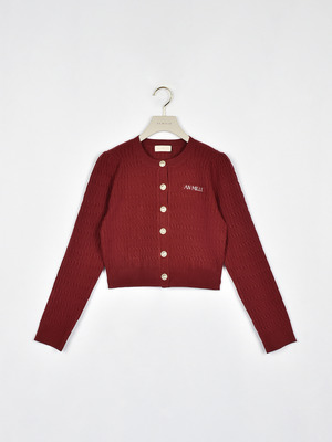 ケーブルゴールドボタンカーデ