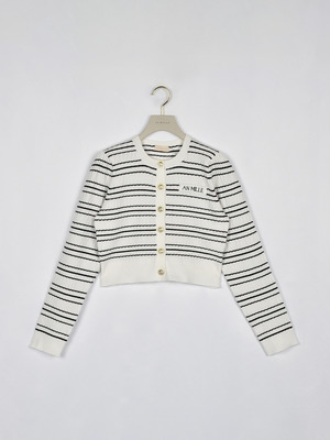 ケーブルゴールドボタンカーデ