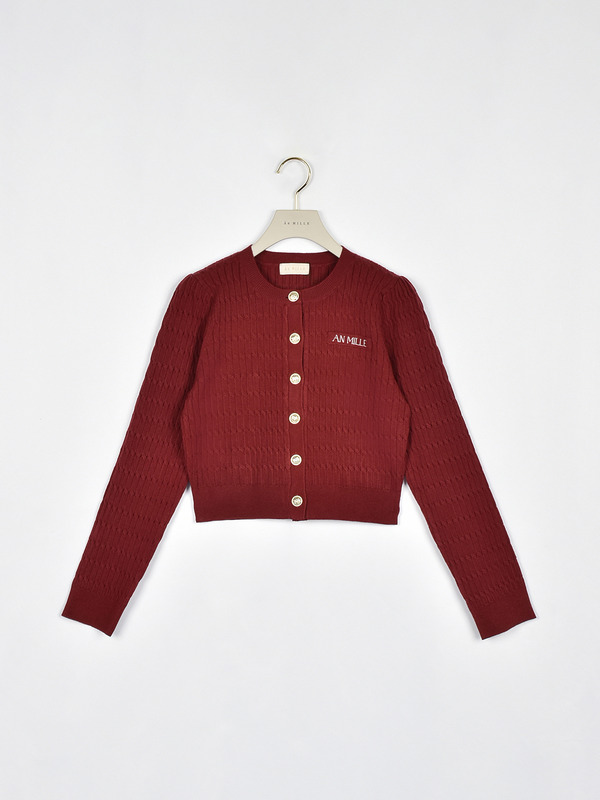 ケーブルゴールドボタンカーデ 詳細画像 ボーダー 16