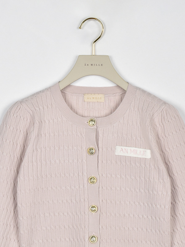 ケーブルゴールドボタンカーデ 詳細画像 ボーダー 16