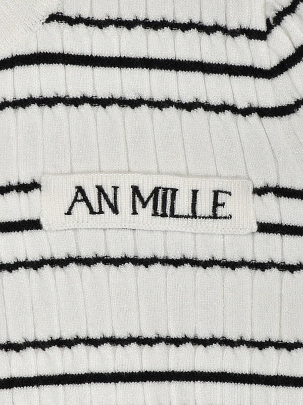 ケーブルゴールドボタンカーデ 詳細画像 ボーダー 16