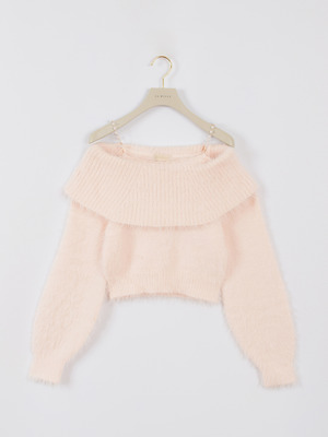 パールオフショルニット