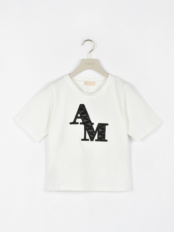キルティングロゴTシャツ 詳細画像 オフホワイト×ブラック 1