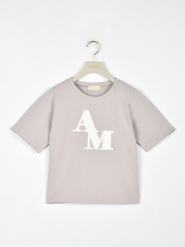 キルティングロゴTシャツ 詳細画像 アイスグレイ×ホワイト 1