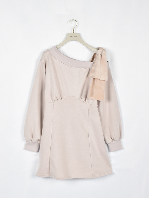 ワンショルリボンカットワンピース 詳細画像 オフホワイト 16