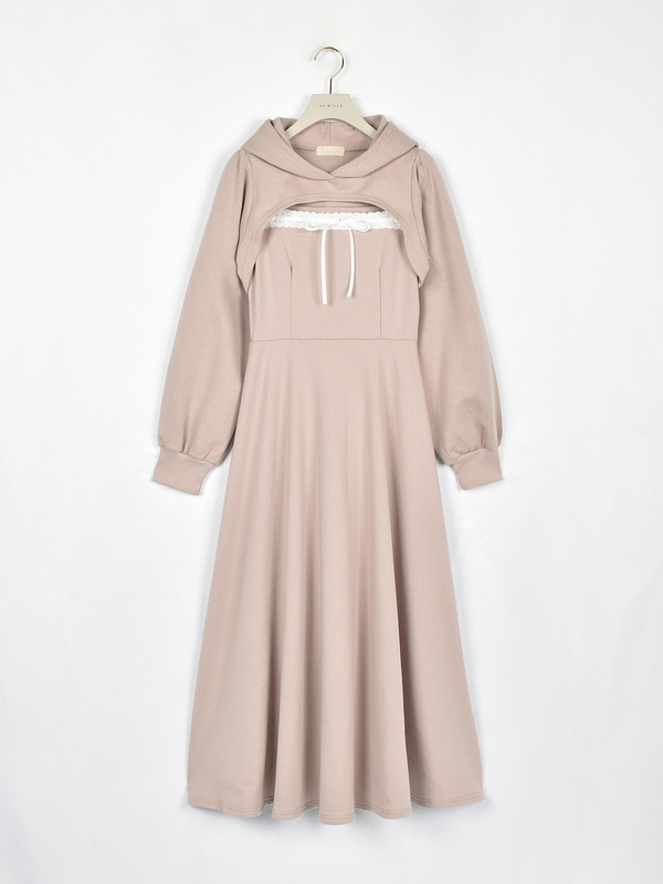 フーディーセットカットソーワンピース 詳細画像 チャコール 16