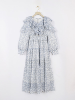 オリジナルフリルプリーツワンピース