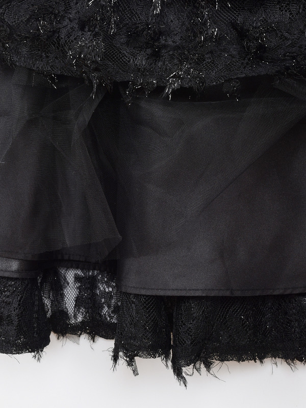 シャギーレースフレアスカート 詳細画像 ブラック 16