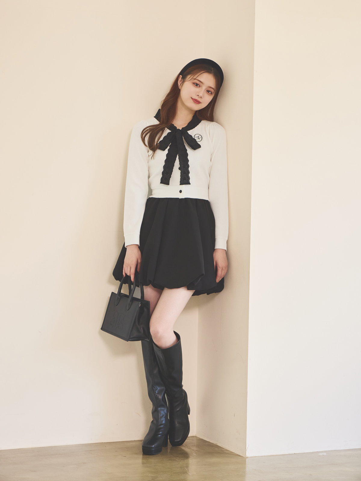 ANN DEMEULEMEESTER ブラック バルーンスカート 36 Ann Demeulemeester