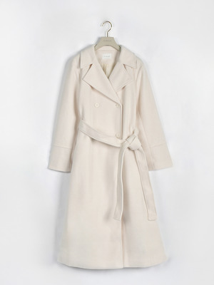 ダブルボタンロングコート