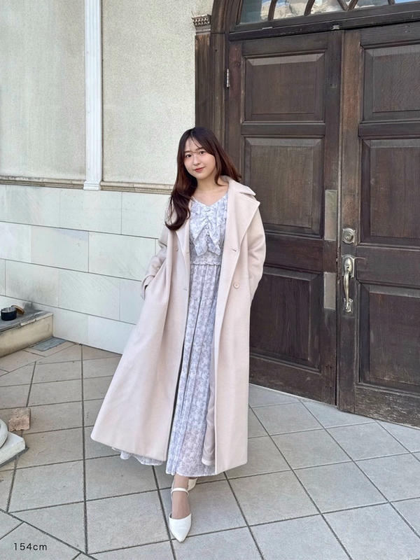 ダブルボタンロングコート 詳細画像 チャコール 16