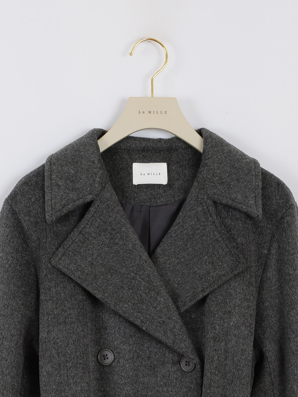 ダブルボタンロングコート 詳細画像 チャコール 16