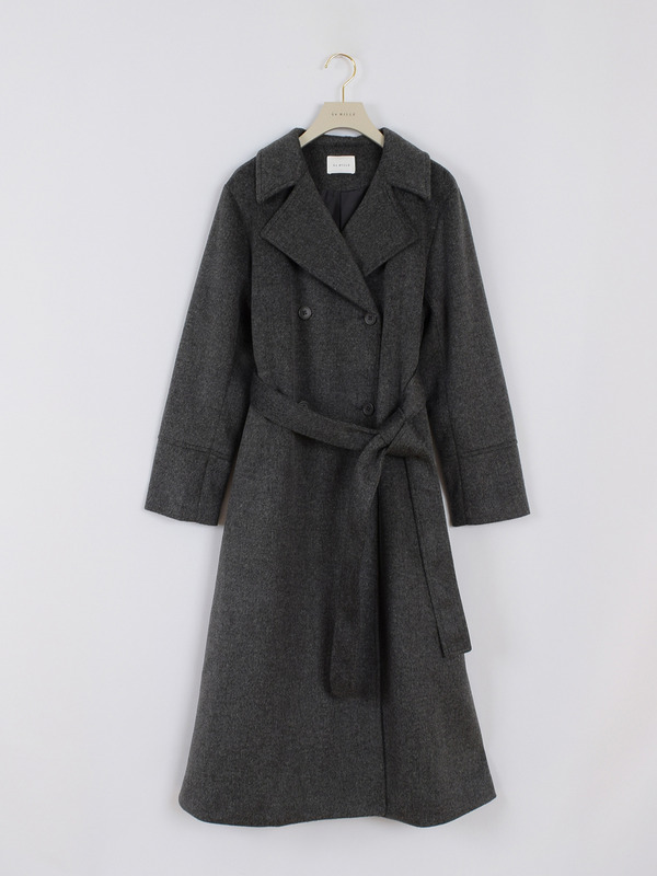 ダブルボタンロングコート 詳細画像 チャコール 1