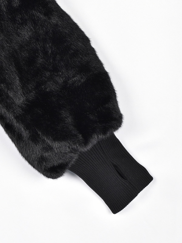 ボリュームファーミドルコート 詳細画像 ブラック 11