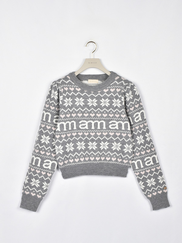 amノルディックニット 詳細画像 グレイ 16