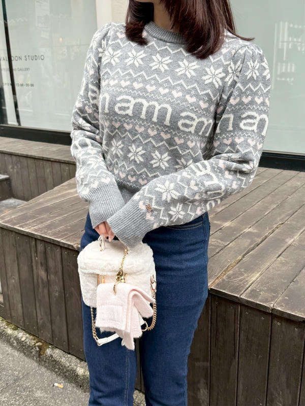 amノルディックニット 詳細画像 グレイ 16