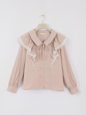 レースフリルクラシックブラウス