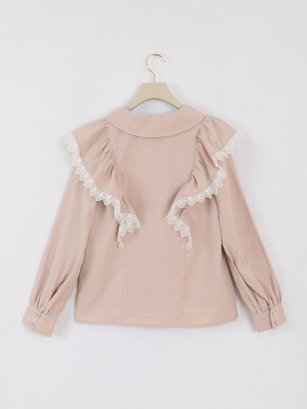 レースフリルクラシックブラウス 詳細画像 オフホワイト 16