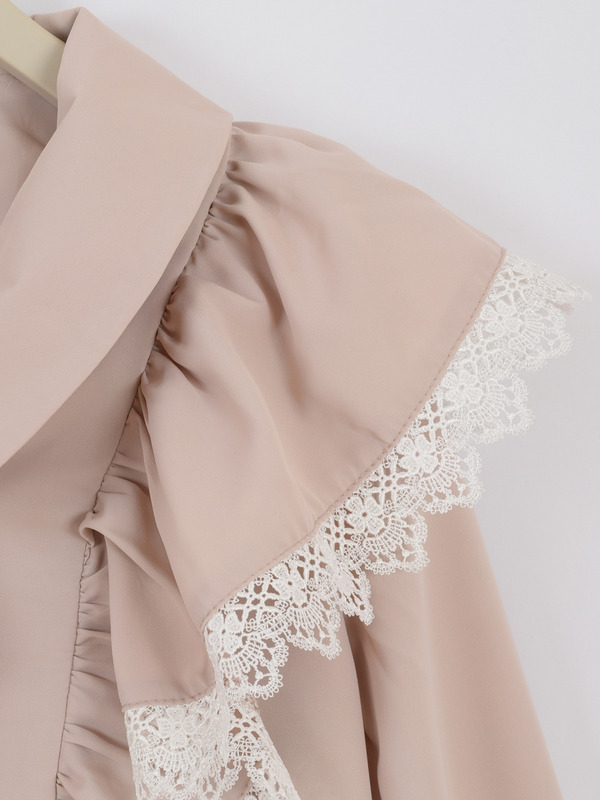 レースフリルクラシックブラウス 詳細画像 オフホワイト 16