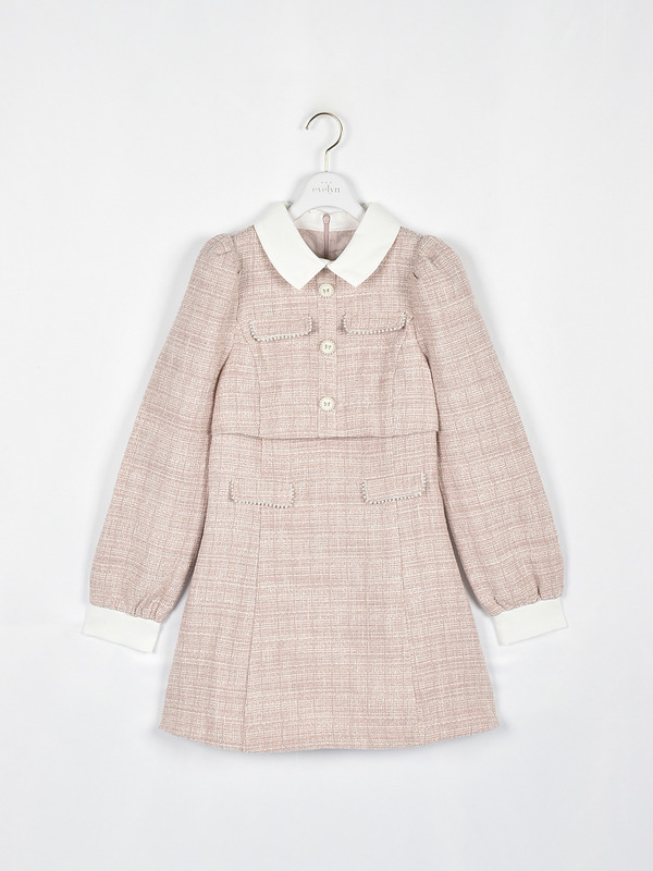 ツイードミニフレアワンピース 詳細画像 オフホワイト 16