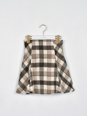 ハイウエストチェックスカート