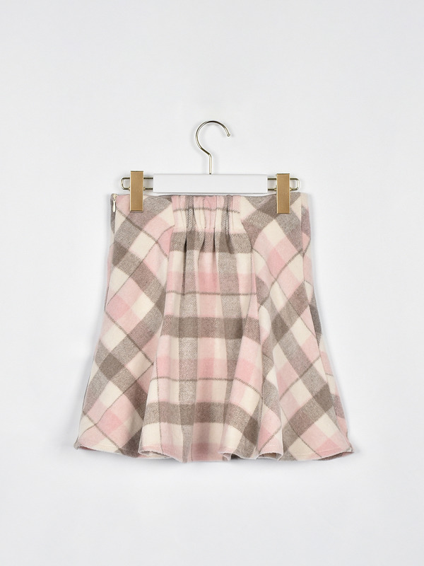 ハイウエストチェックスカート 詳細画像 ブラック 16