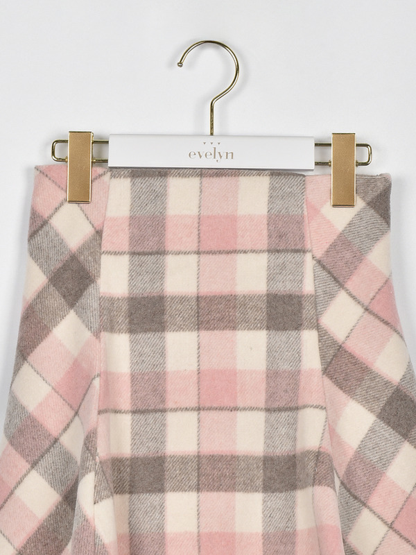 ハイウエストチェックスカート 詳細画像 ブラック 16