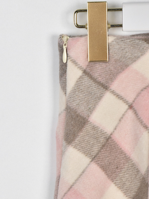 ハイウエストチェックスカート 詳細画像 ブラック 16