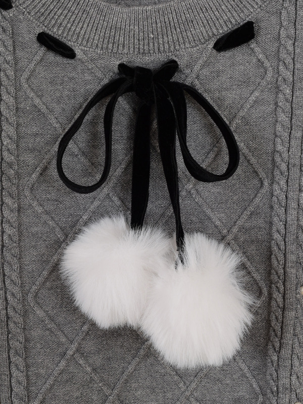 ファーリボンフリルニット 詳細画像 オフホワイト 16