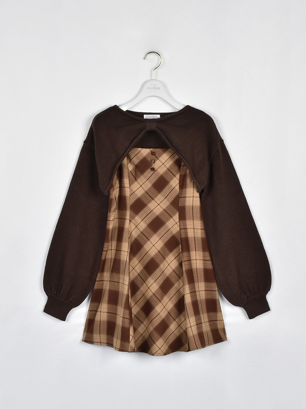 リボンボレロキャミワンピース 詳細画像 ブラウン 1