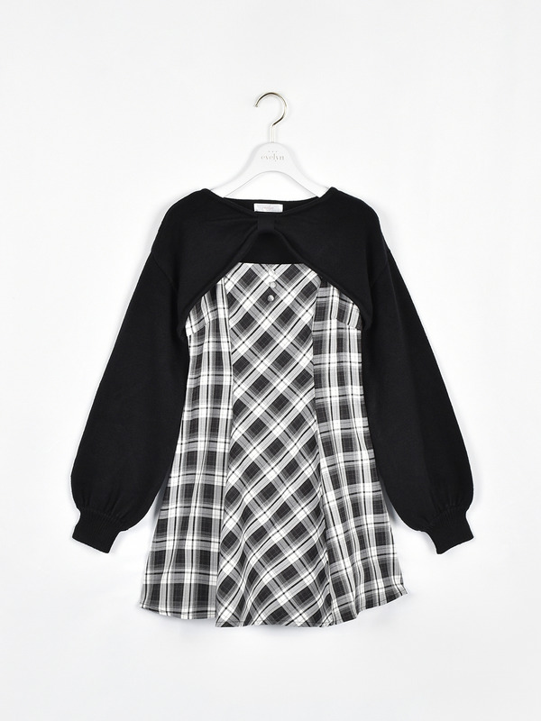 リボンボレロキャミワンピース 詳細画像 ブラック 1