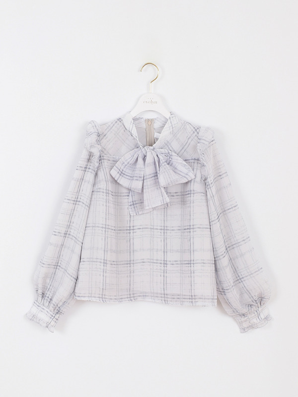 オリジナルチェックブラウス 詳細画像 ブラック 16