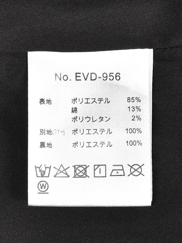 ファー襟付きチェックミニワンピース 詳細画像 ブラック 16