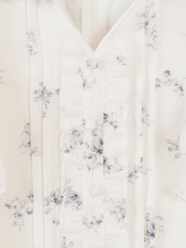 フリルリボン長袖ブラウス 詳細画像 ブラック 16