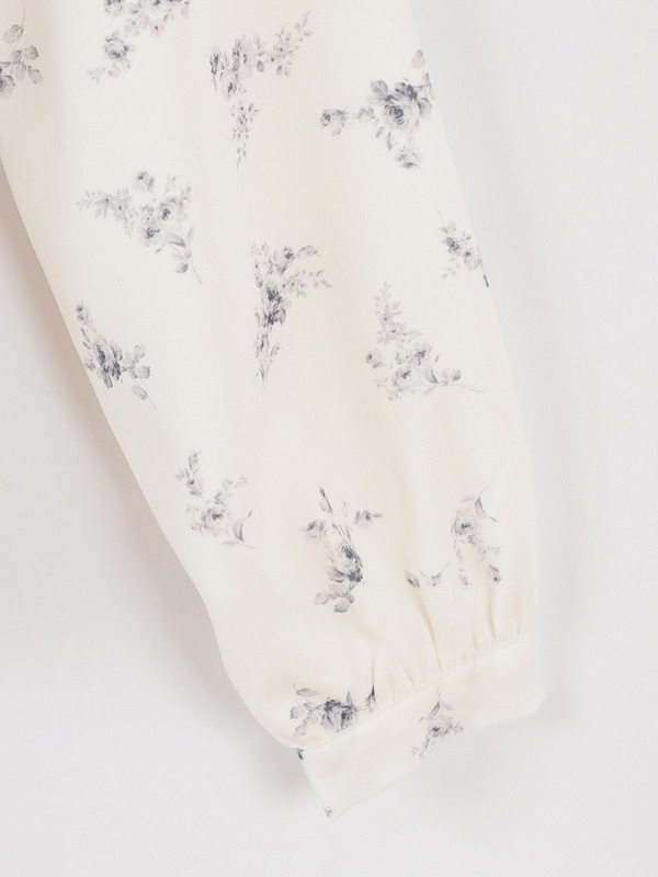 フリルリボン長袖ブラウス 詳細画像 ブラック 16