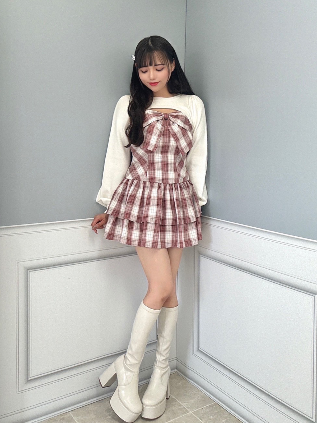 evelyn リボンボレロワンピース　ブラック リボンボレロワンピース｜evelyn（エブリン）公式通販サイト