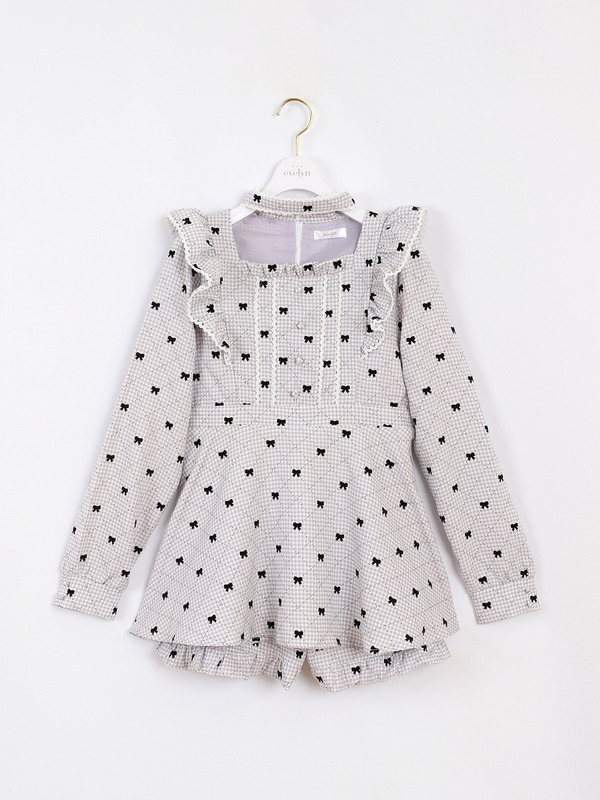 チェックセットアップ 詳細画像 アイスグレイ 1