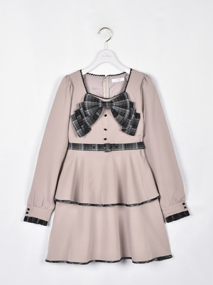 ビッグリボンティアードワンピース