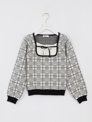 オリジナルチェックニット