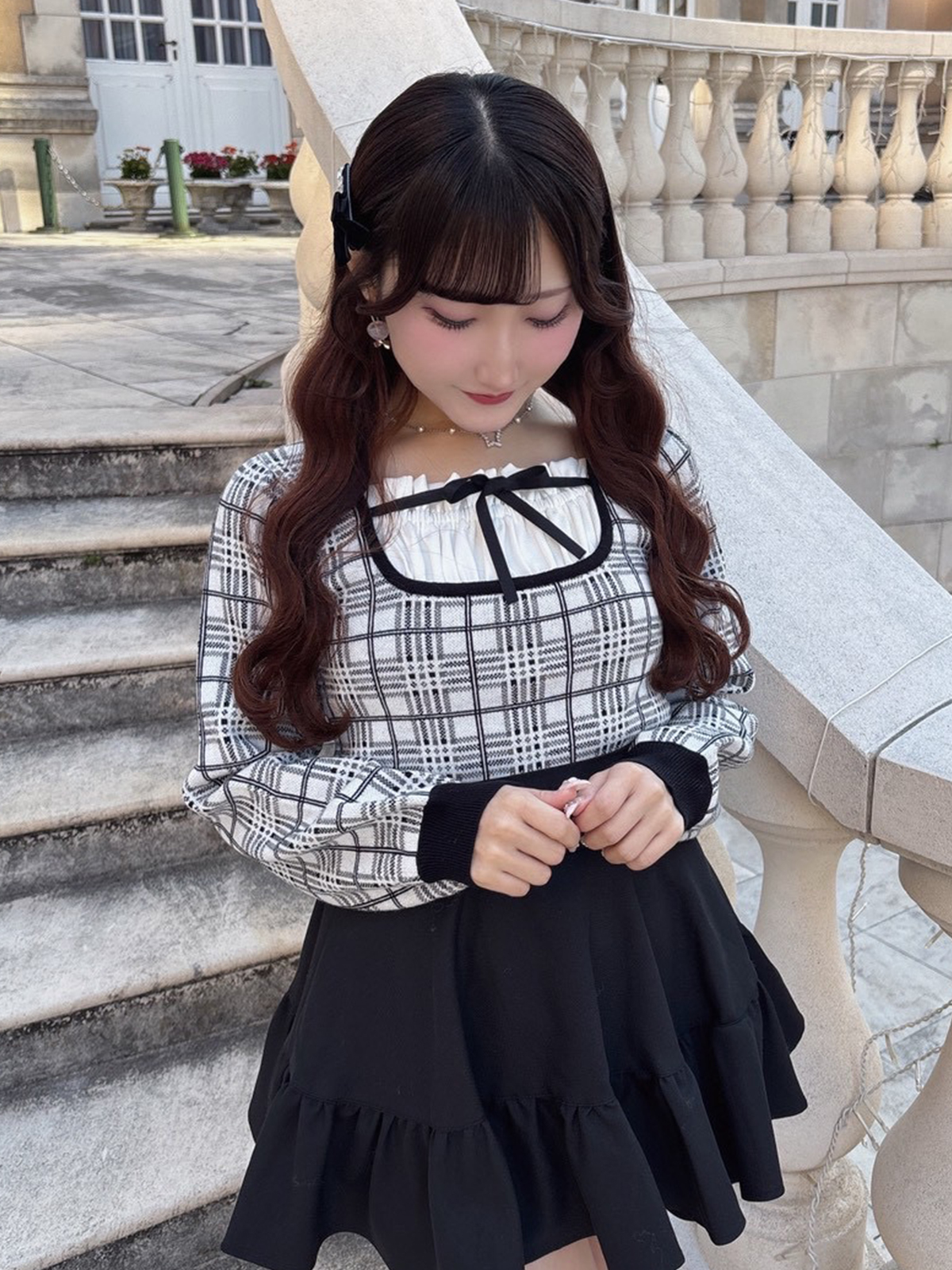 オリジナルチェックニット｜evelyn（エブリン）公式通販サイト