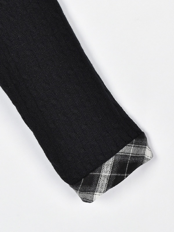 チェックドッキングニットワンピース 詳細画像 アイスブルー 16