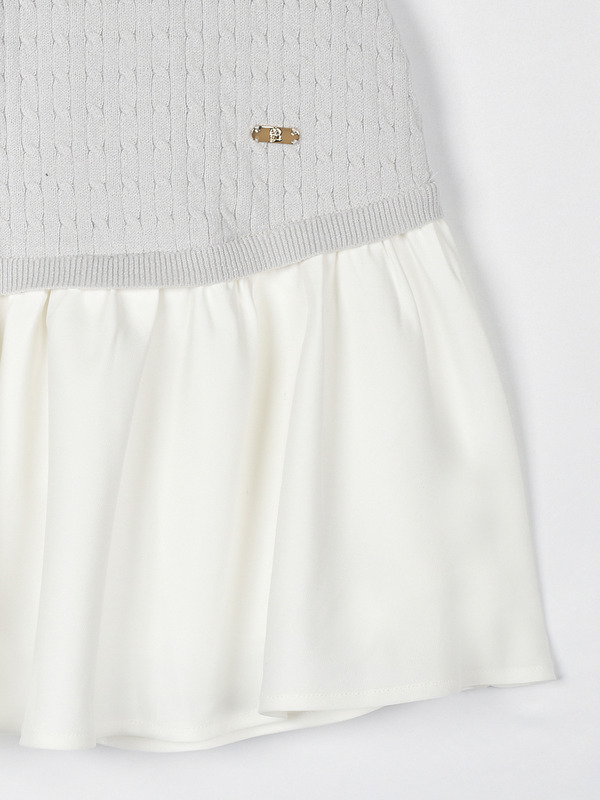 チェックドッキングニットワンピース 詳細画像 アイスブルー 16